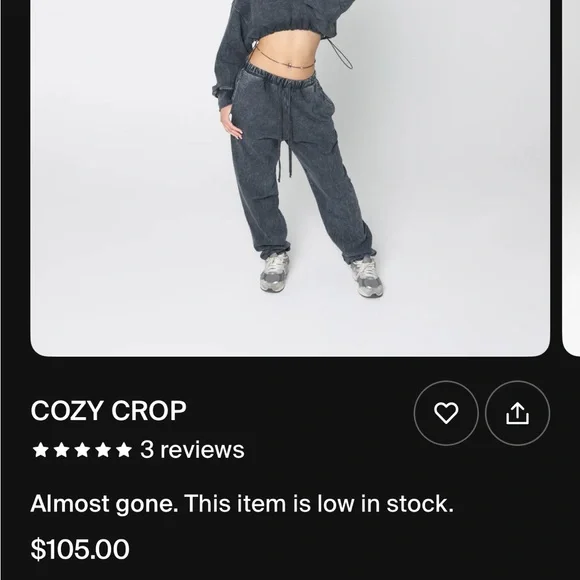 STRIPT Cozy crop sweatshirt - Picture 4 of 8